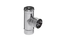 тройник феррум угол 90°, нержавеющий (430/0,5мм), ф80, по дыму #