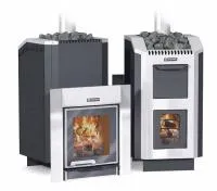 печь для бани ермак 30 люкс inox, антрацит #