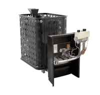 печь для бани black stove verona 18 чугунная закр.каменка газ #