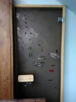 дверь для бани арт, пейзаж, 189*69, термостекло, коробка липа