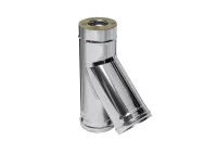 тройник феррум утепленный угол 135° нержавеющий (430/0,5мм)/зеркальный, ф150/210, по воде #