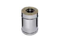 дымоход феррум утепленный нержавеющий (430/0,8мм)/зеркальный нержавеющий ф150/210 l=0,25м по воде #