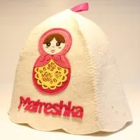 шапка банная с аппликацией "matreshka"