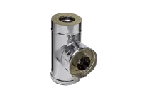 тройник феррум утепленный угол 90° нержавеющий (430/1,0мм)/зеркальный, ф150/210, по воде #