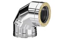 колено craft утепленное угол 90° нержавеющее (316/0,8/304/0,5мм) ф115/200 по воде #