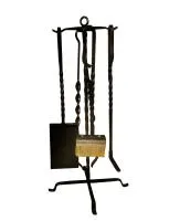 набор для камина на стойке (4 предмета) черная ручка, грейвари