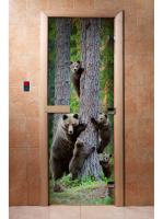 дверь с фотопечатью, арт.а064, 210х90, 8 мм, 3 петли, коробка ольха. банный эксперт
