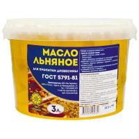 масло для пропитки древесины льняное 3 л 